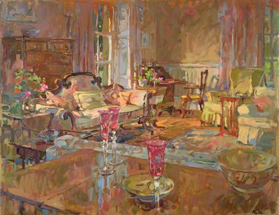 Drawing Room with Venetian Glass by Susan Ryder